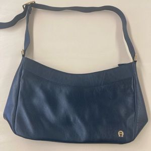 Vintage Navy  Blue Aigner handbag